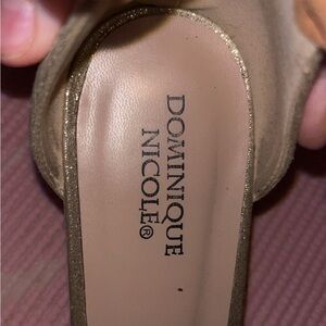 Dominique Nicole Women's Shimmering Gold Heels